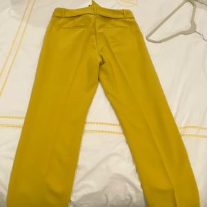 LOFT Marisa Pant - Yellow - Bow tie front - Size 10 - Hits at ankle